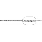 Sterling Silver Rolo Chain : 1.7 mm Round Black Rhodium