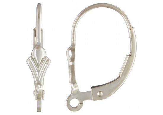 Sterling Silver Lever Back - Leaf - LEVER BACKS - EAR COMPONENTS ...